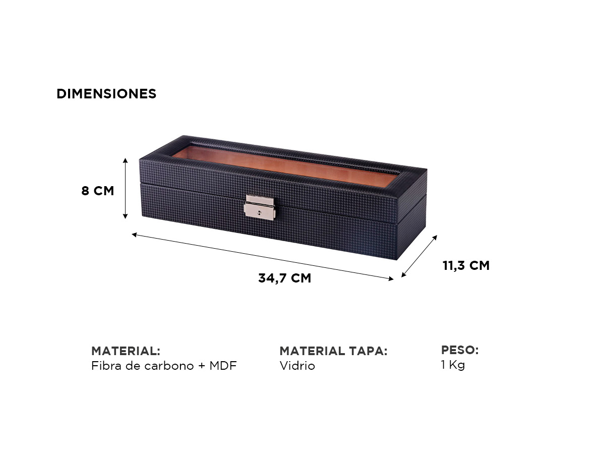 Estuche Organizador Gadnic AA954 de Relojes 6 Espacios - Imagen 5