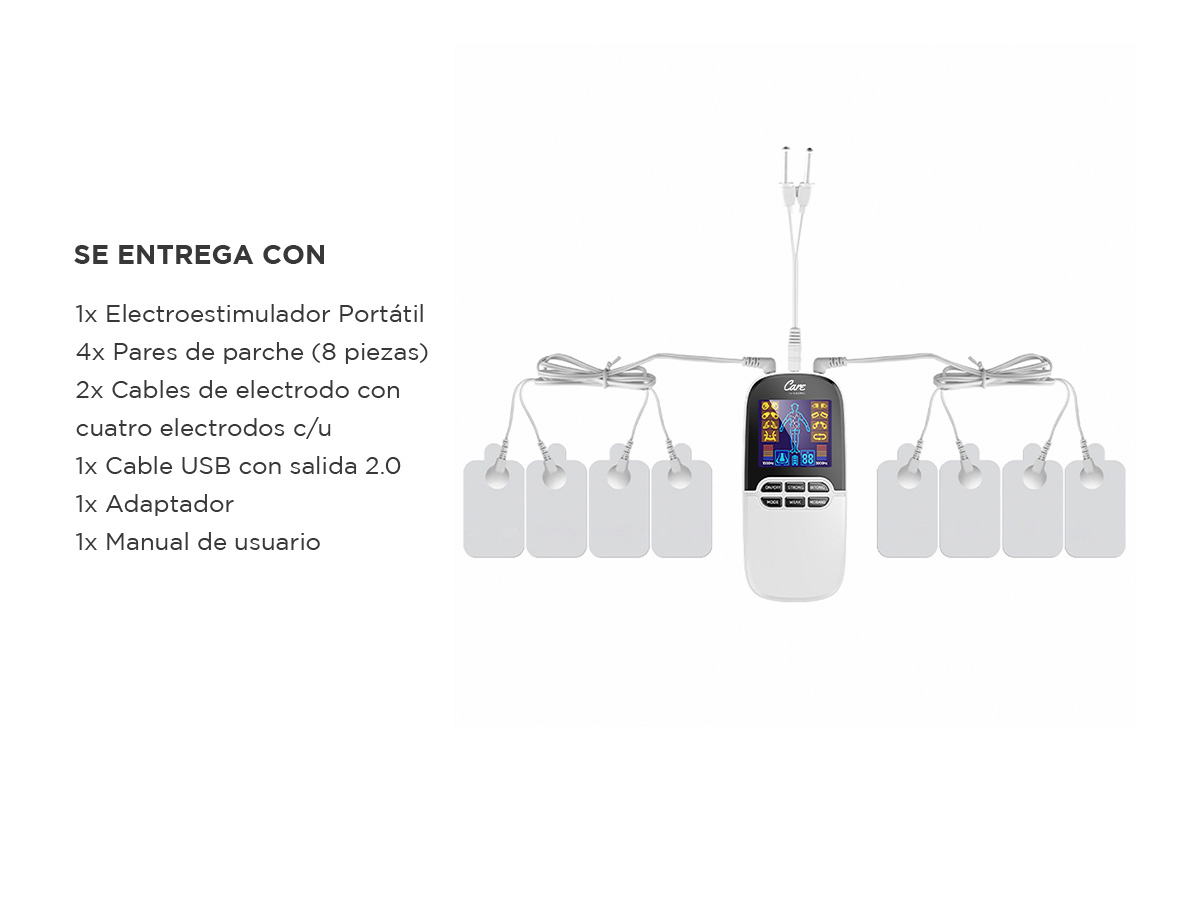Electroestimulador Digital Portátil Gadnic 8 Electrodos 3000mhz Pantalla LCD - Imagen 6