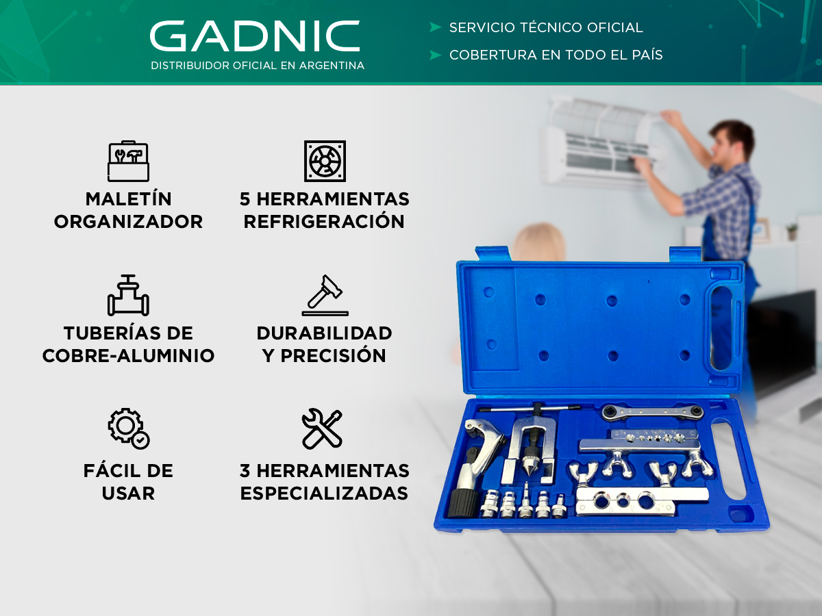 Kit Herramientas de Sistema de Refrigeración Gadnic Profesional - Imagen 2