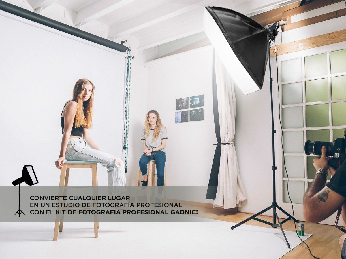 Kit Par de Trípodes Gadnic Softbox Iluminación Bolso Kit Profesional Fotografía - Imagen 4