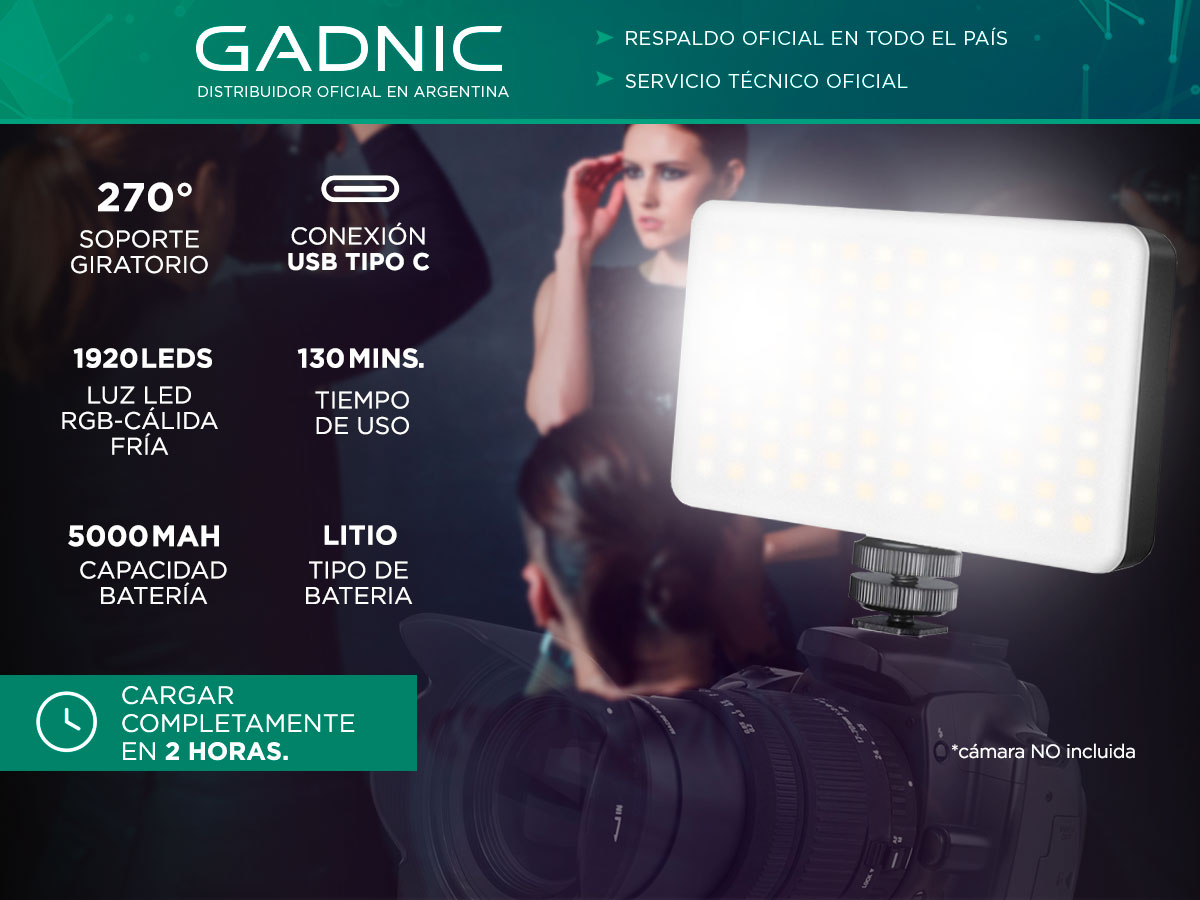 Luz LED RGB VIJIM F44PH con Soporte Profesional 3000 mAH - Imagen 2