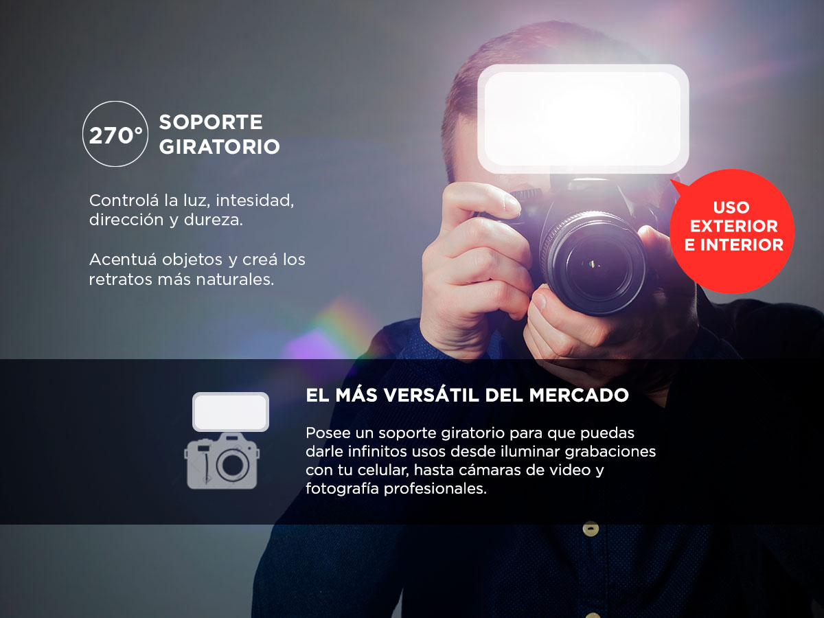 Luz LED RGB VIJIM F44PH con Soporte Profesional 3000 mAH - Imagen 3
