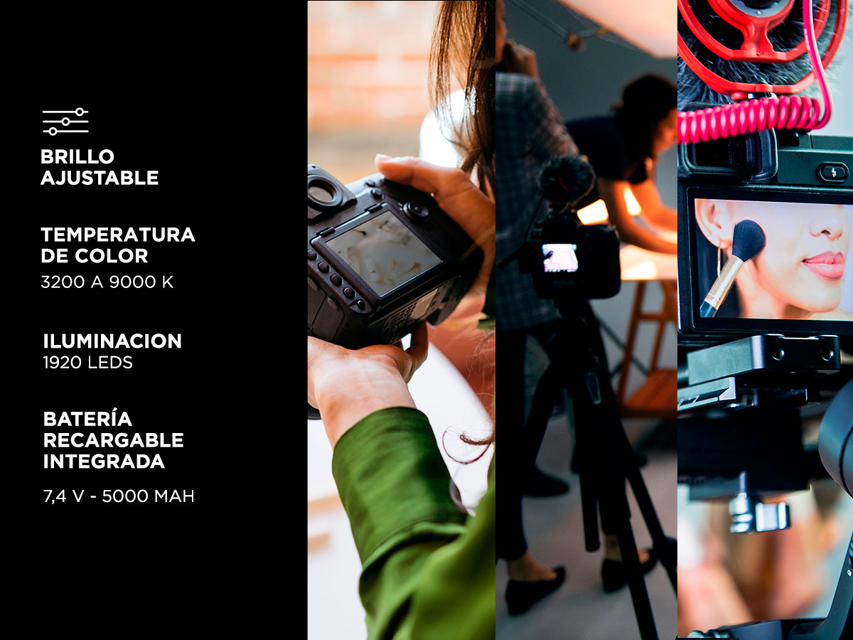 Luz LED RGB VIJIM F44PH con Soporte Profesional 3000 mAH - Imagen 4