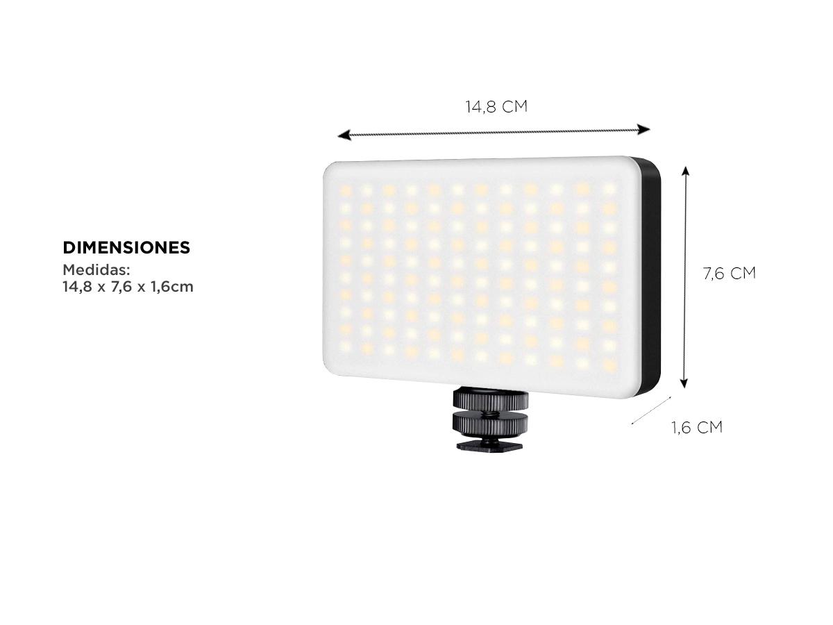 Luz LED RGB VIJIM F44PH con Soporte Profesional 3000 mAH - Imagen 5