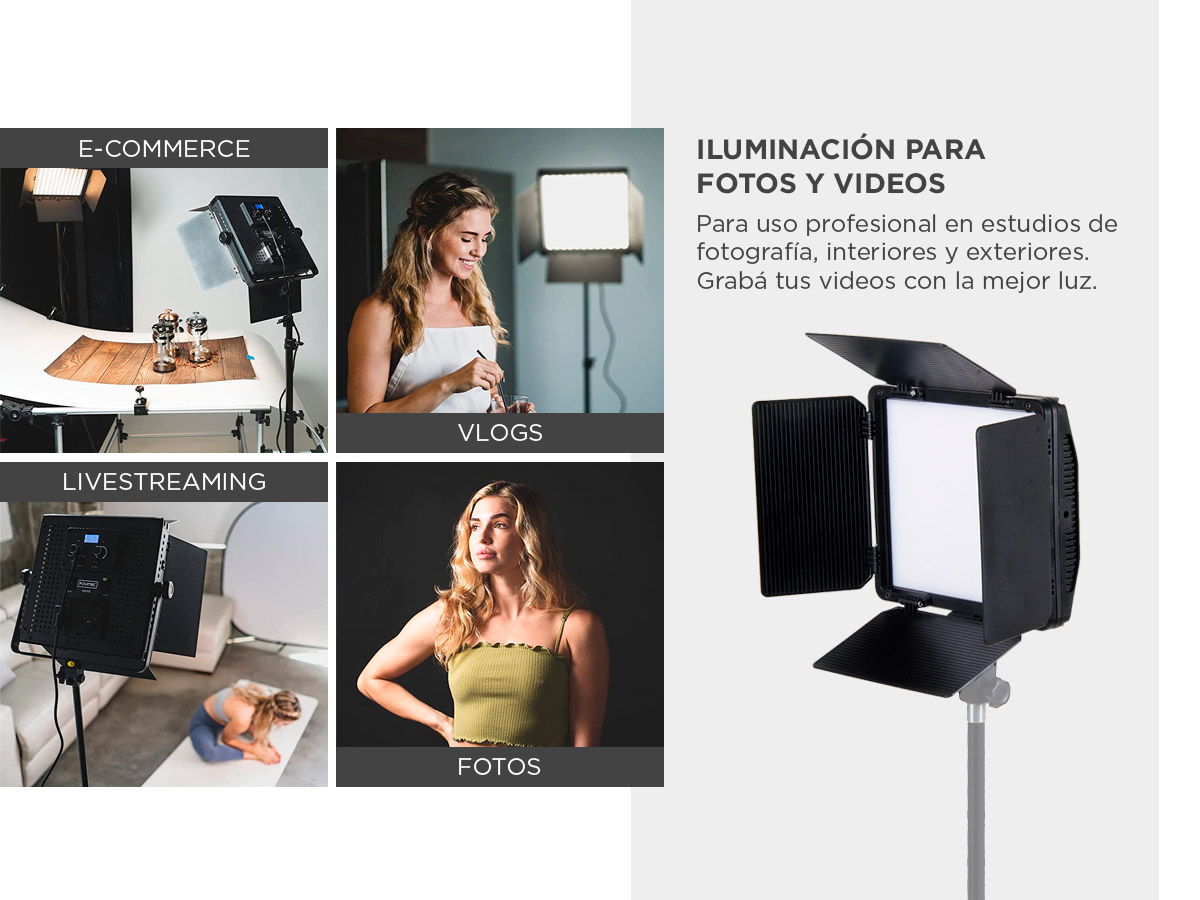 Iluminador Continuo MX Gadnic 8400 Lúmenes 2 Colores Compatible Con Trípodes - Imagen 3