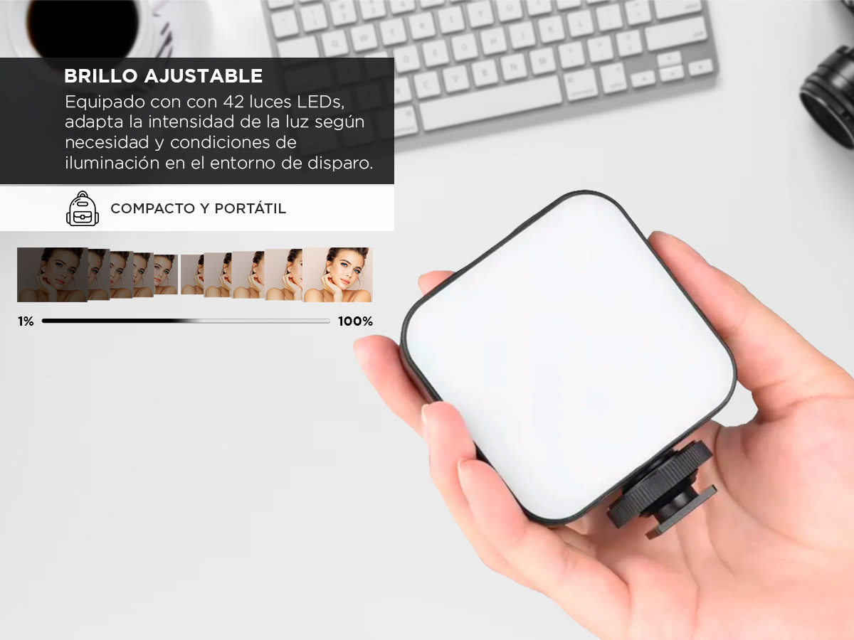 Iluminador Led Regulable Gadnic Panel para Fotografía - Imagen 4