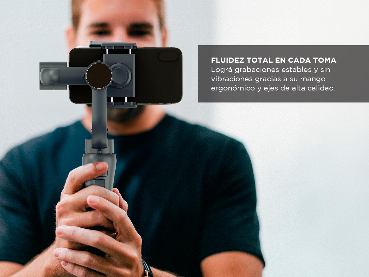 Gimbal 3 Ejes Gadnic Estabilizador para Celular Pro Control Joystick 360 Grados - Imagen 3