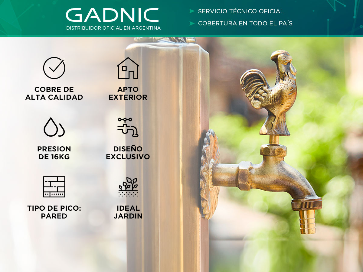 Grifería Exterior Gadnic Canilla de Riego de Gallo - Imagen 2