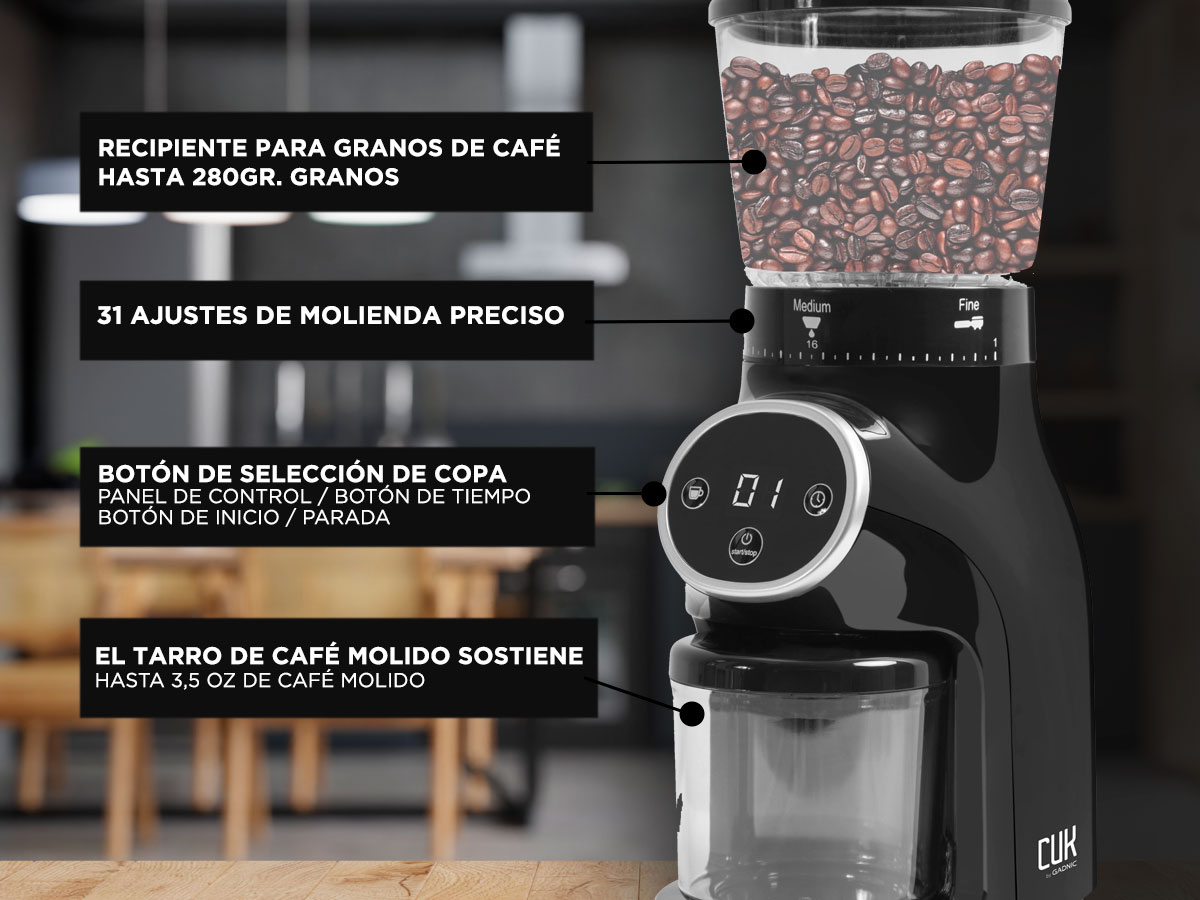 Cafetera Manual Prensa Francesa Cf2020 + Molinillo de Cafe CG165 Automatico Profesional - Imagen 5