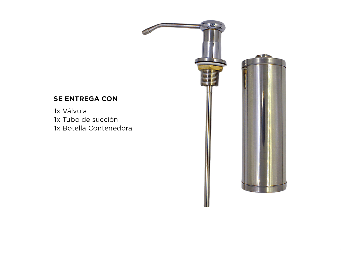 Dosificador De Detergente Gadnic De Acero Inoxidable Para Piletas Dispenser Jabón Liquido - Imagen 6