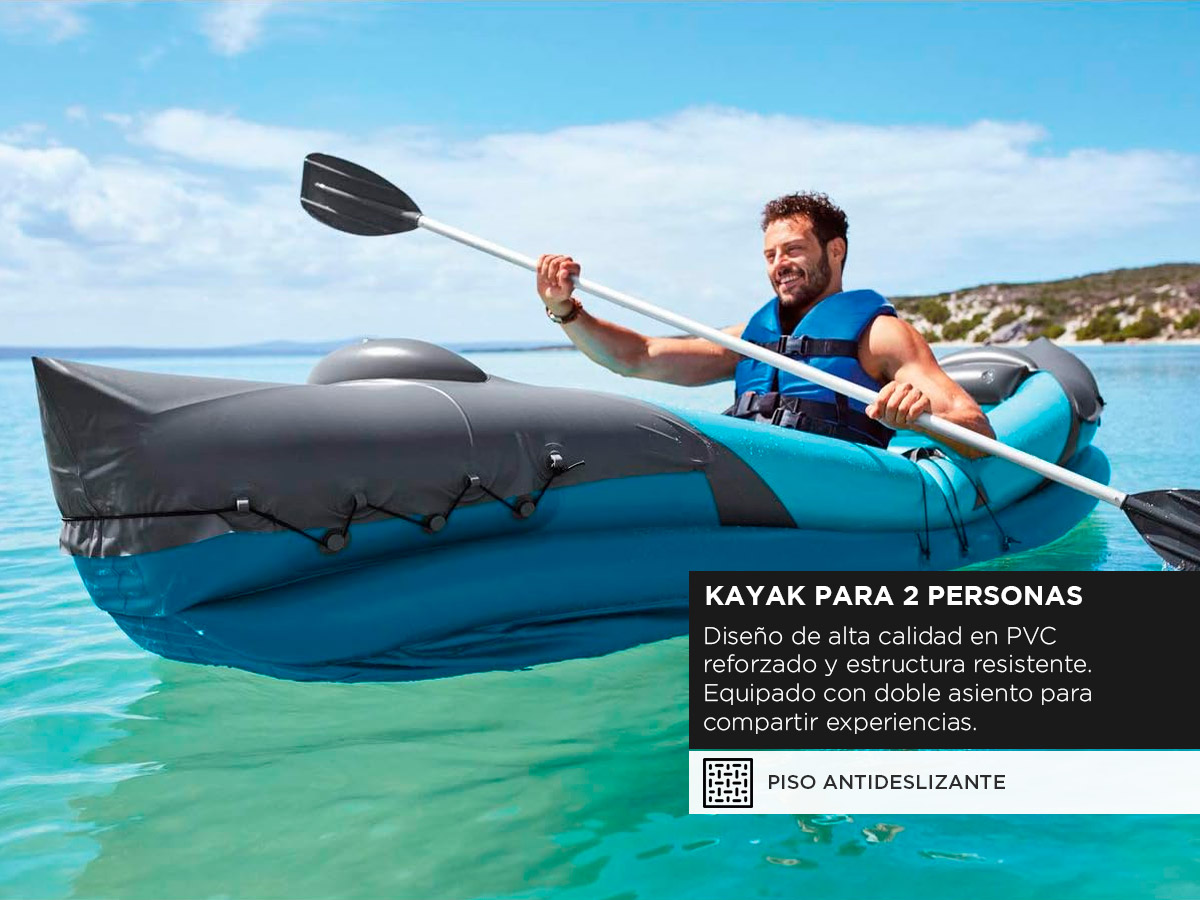 Kayak Inflable South Port Para 2 Personas 200KG - Imagen 3
