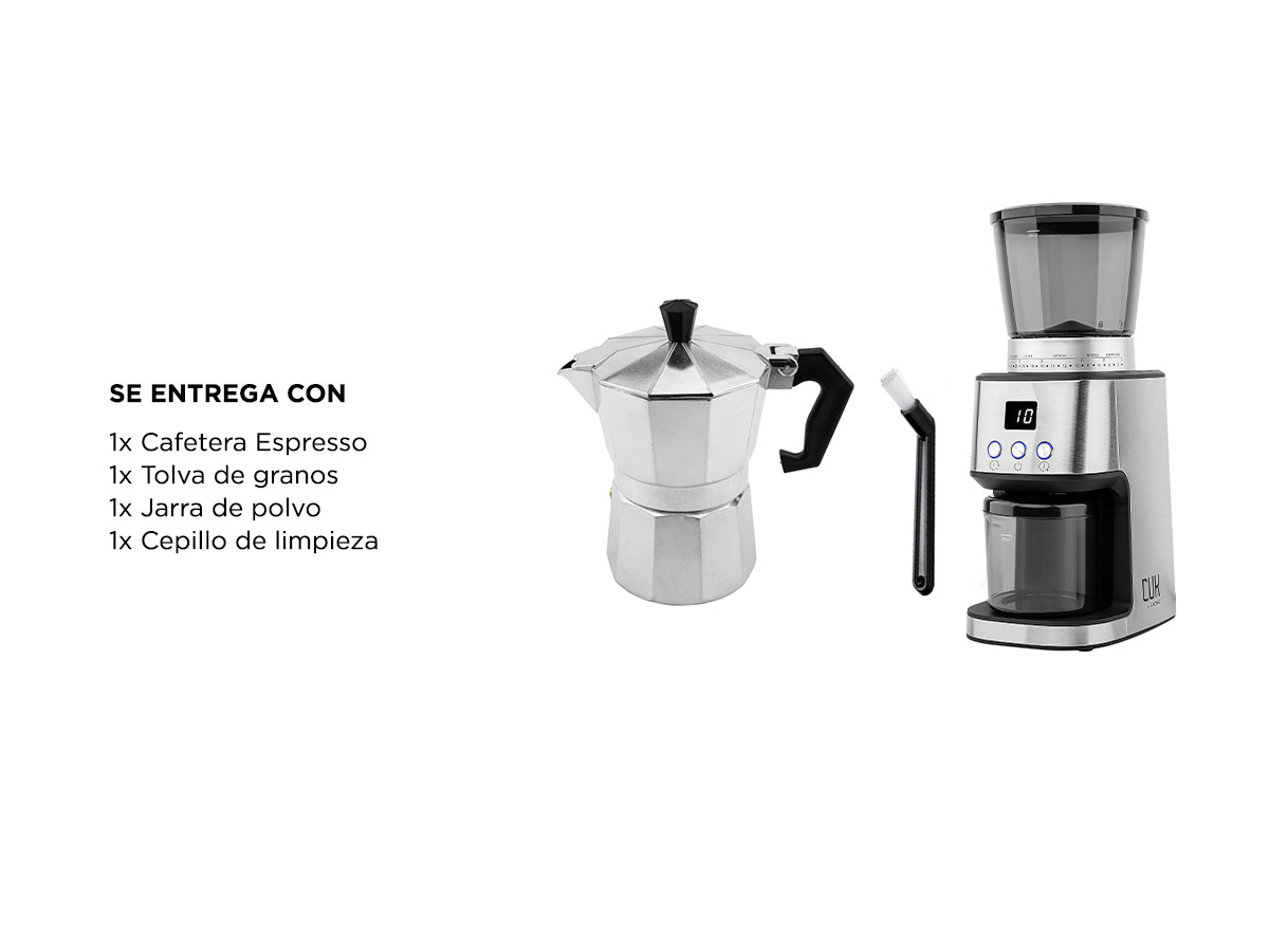Kit Cafetera de Aluminio Gadnic + Molinillo Gadnic de Cafe Eléctrico - Imagen 7