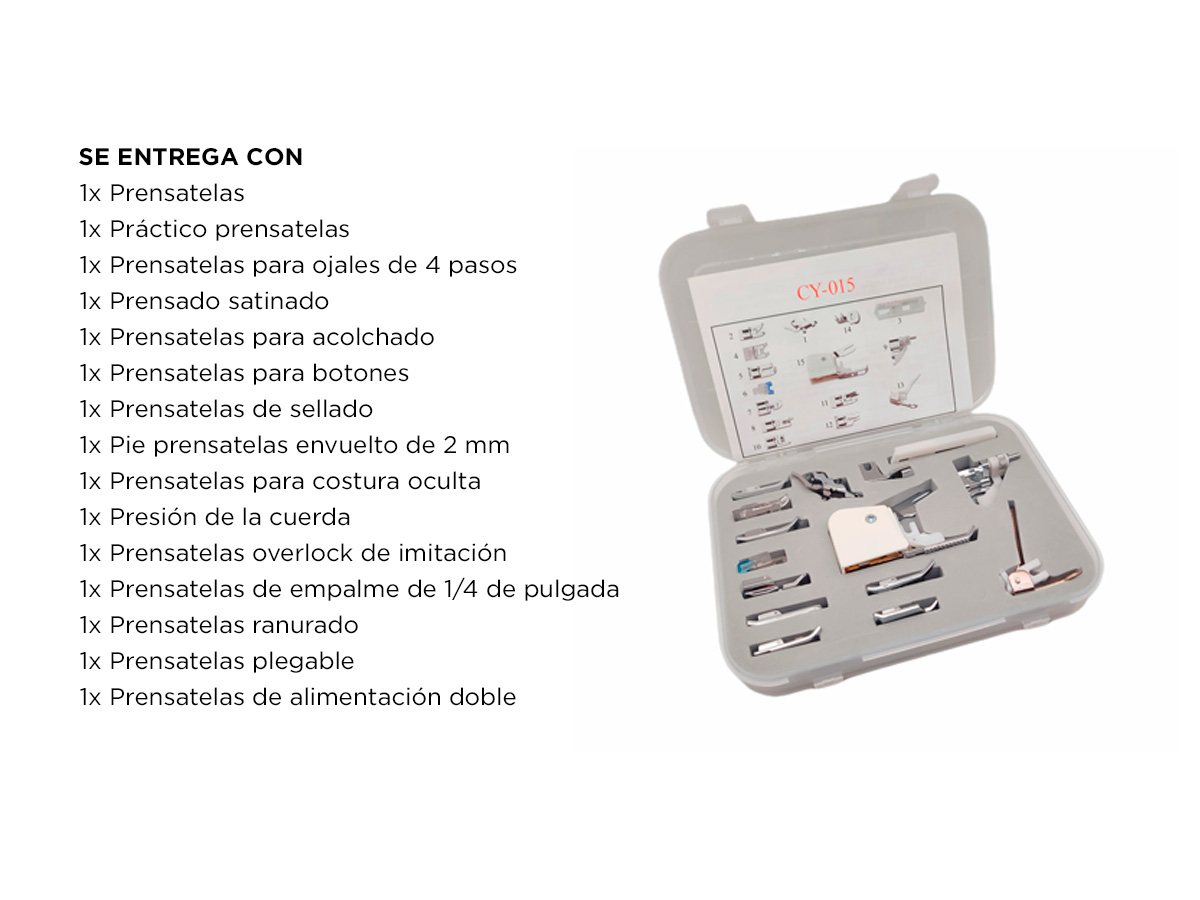 Kit x15 Pie Prensatelas Gadnic Para Maquina de Coser - Imagen 5