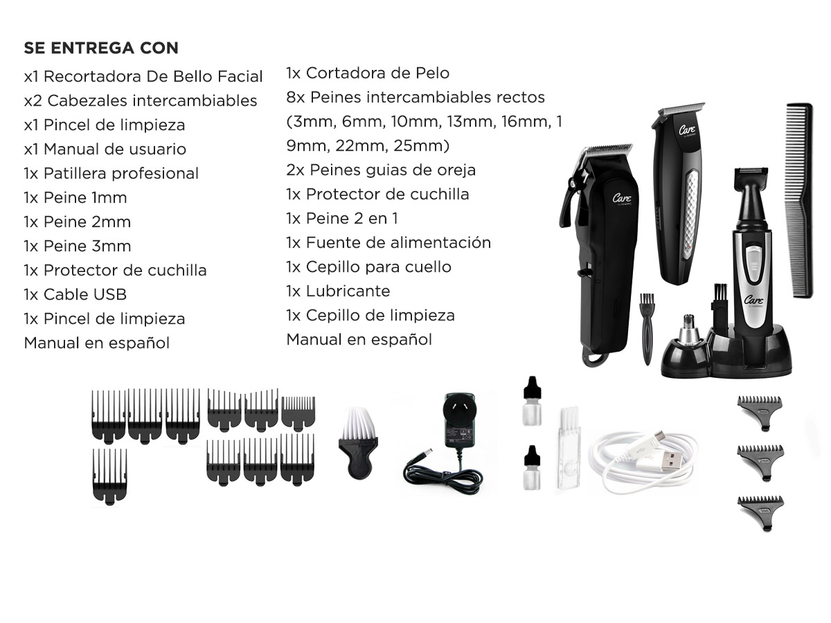 Kit Maquina De Cortar Pelo Patillera Profesional Gadnic - Imagen 7