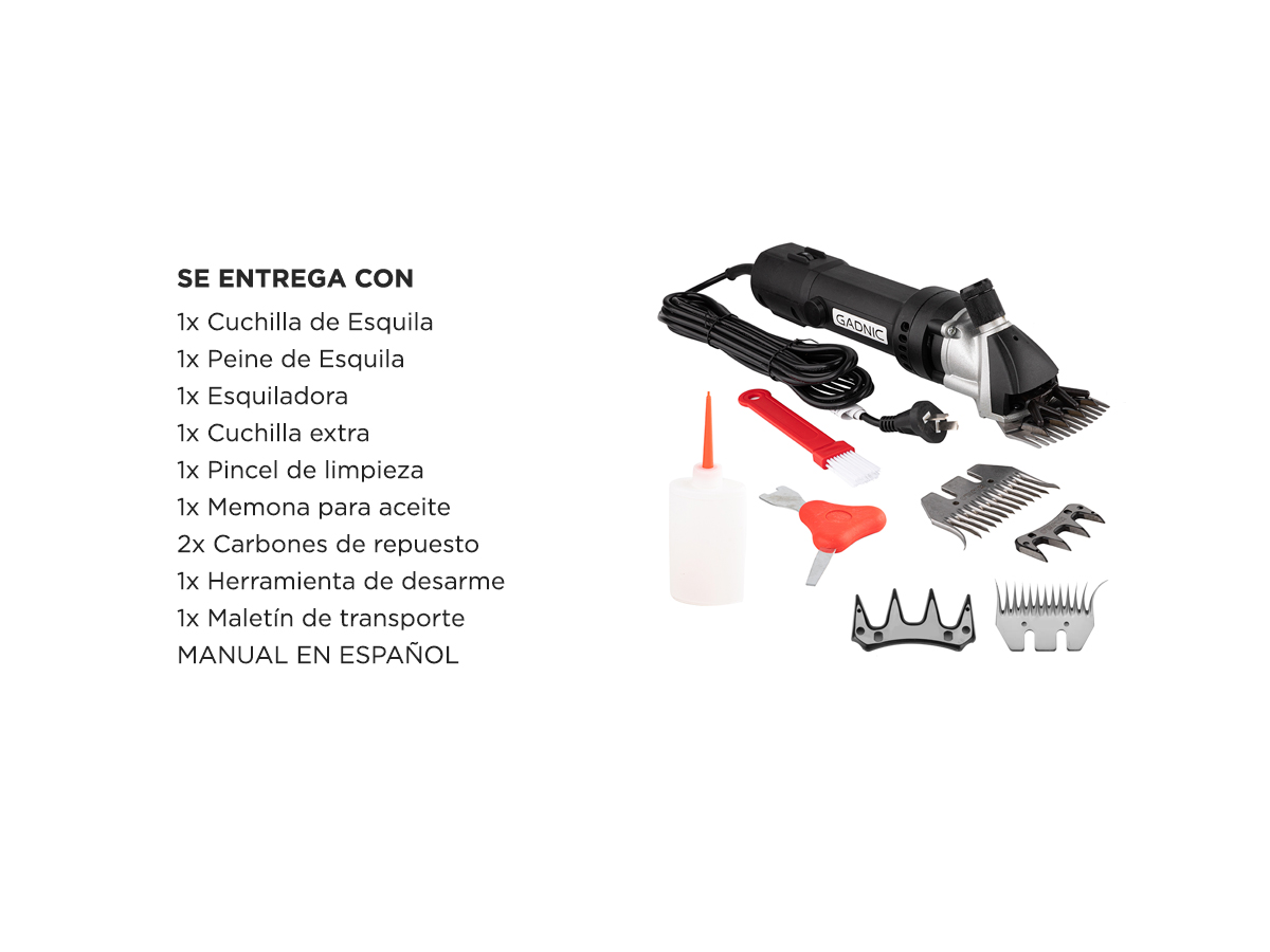 Kit Esquiladora Gadnic S900 Dual Para Animales + repuesto Cuchilla 13 Dientes - Imagen 7