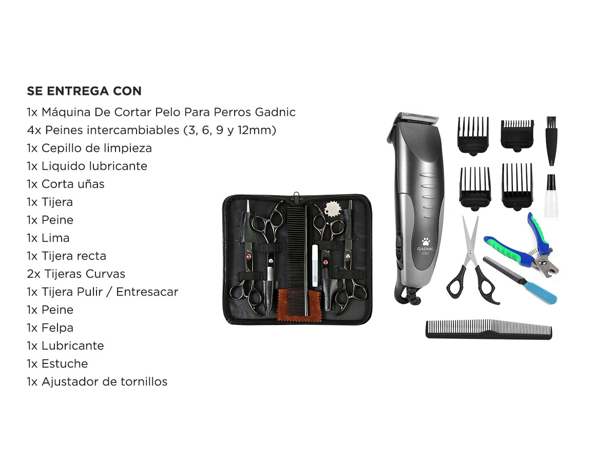 Kit Máquina De Cortar Pelo Para Perros Gadnic CPC12 + Set de 4 Tijeras - Imagen 7
