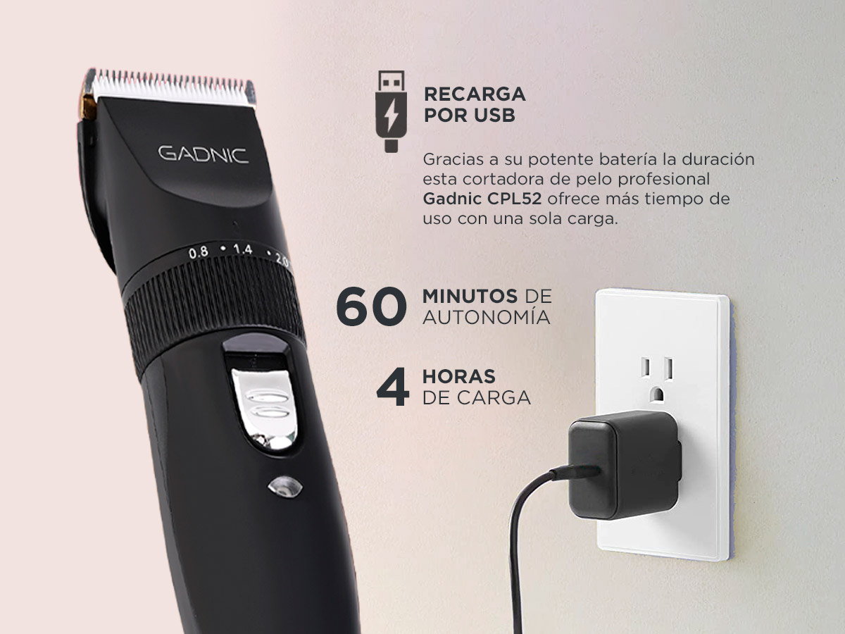 Kit Cortadora de Pelo Canino Gadnic CPL52 + Tijeras Peluquería Canina - Imagen 5