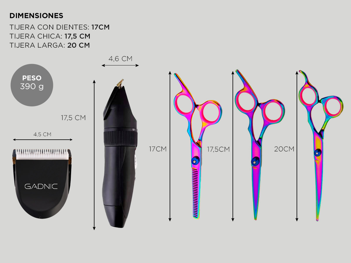 Kit Cortadora de Pelo Canino Gadnic CPL52 + Tijeras Peluquería Canina - Imagen 6