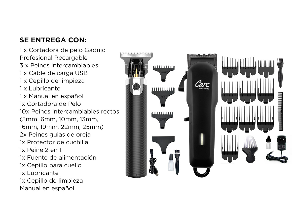 Cortadora De Pelo + Máquina de Cortar Pelo Care By Gadnic S2000 - Imagen 7