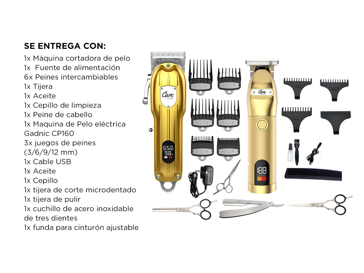 Maquina Cortadora de Pelo + Maquinita de pelo electrica + Set de Tijeras - Imagen 7