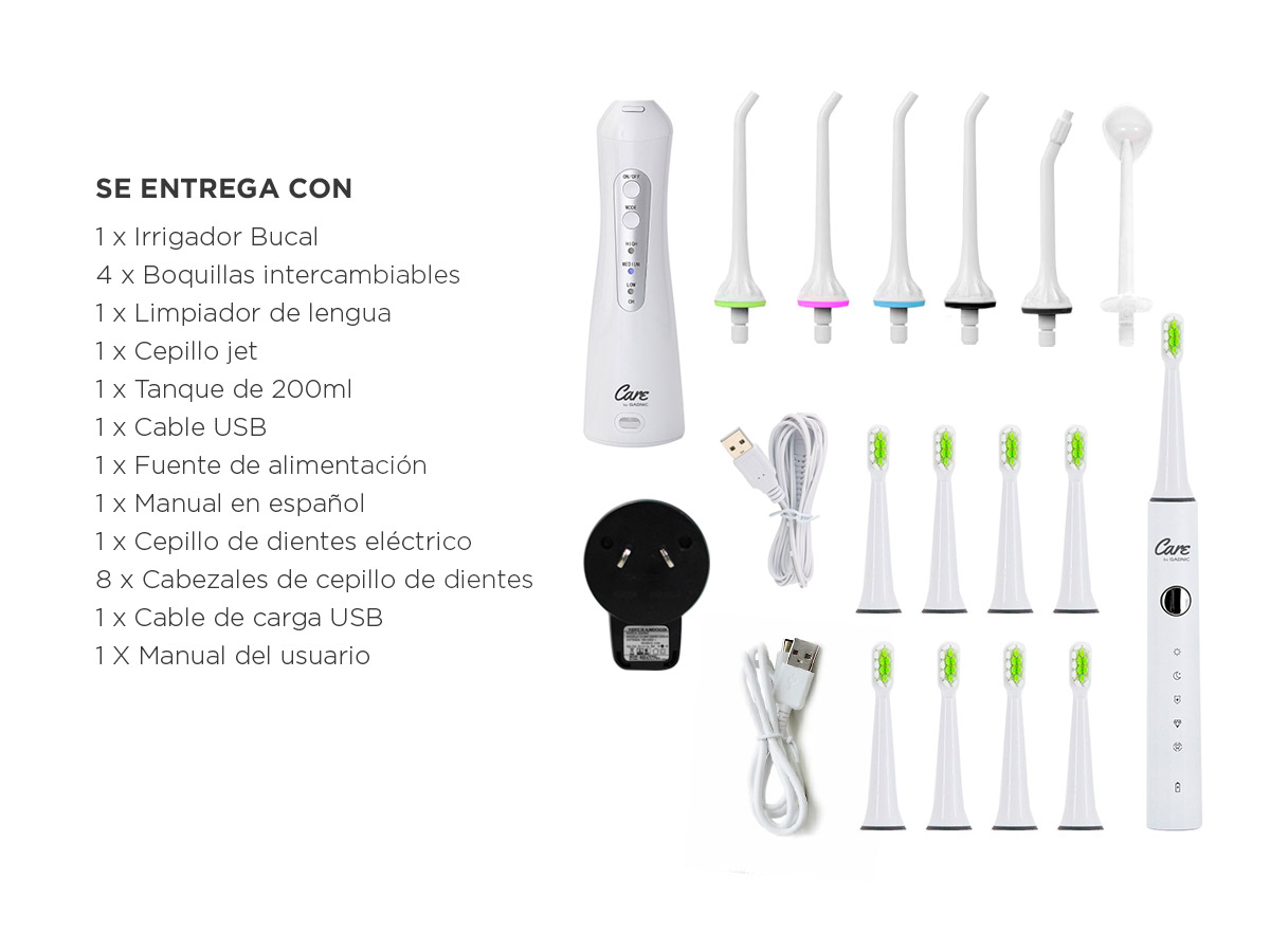Kit Cepillo Dental Eléctrico Gadnic + irrigador Bucal Inalámbrico - Imagen 7