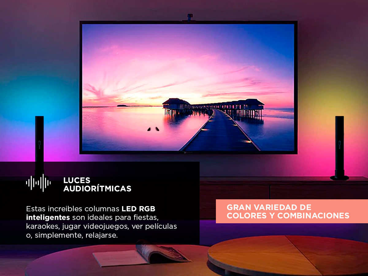 Lámpara LED Velador Gadnic RGBAR 2000 RGB Control Por APP - Imagen 5