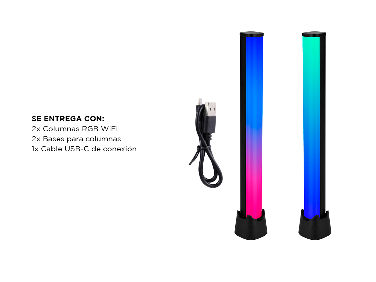 Lámpara LED Velador Gadnic RGBAR 2000 RGB Control Por APP - Imagen 7