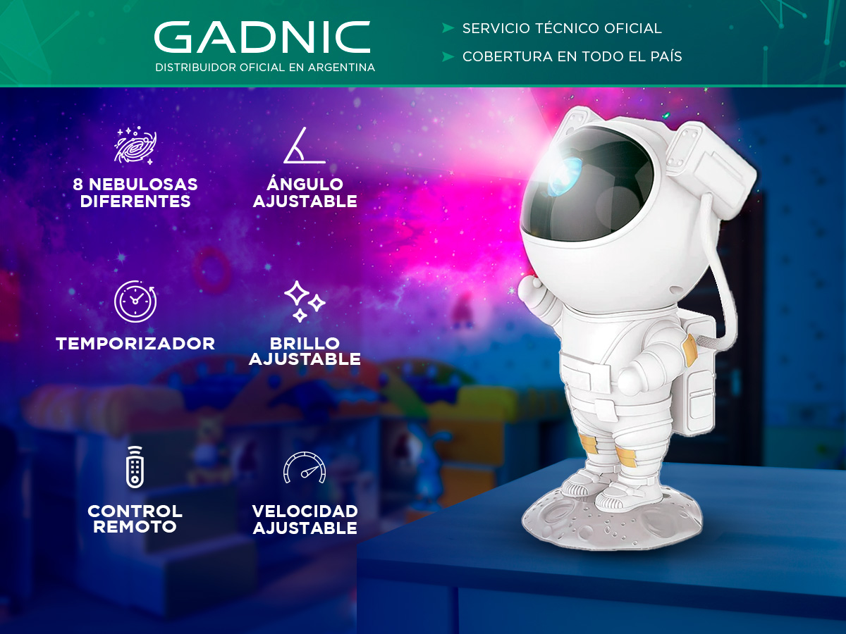 Astronauta Proyector de Luces de Galaxia Gadnic LDPP1 Star Light - Imagen 2