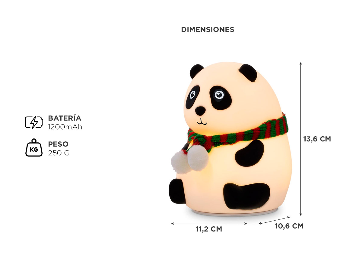 Lámpara de Panda Luminoso Gadnic Panda-Light Luz Infantil - Imagen 5
