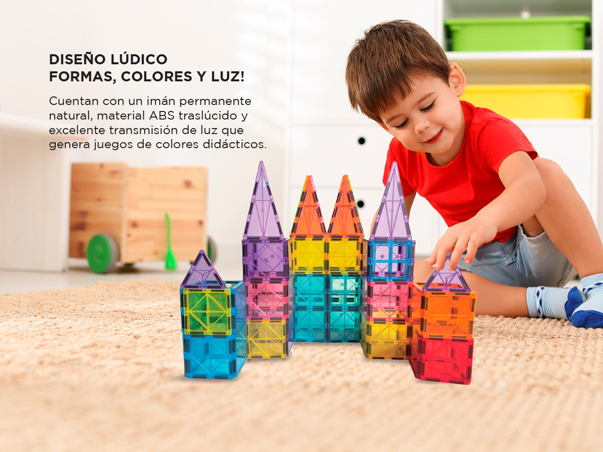 Bloques De Construccion Gadnic 100 Piezas Plastico Abs Multicolor Educativo Infantil - Imagen 3