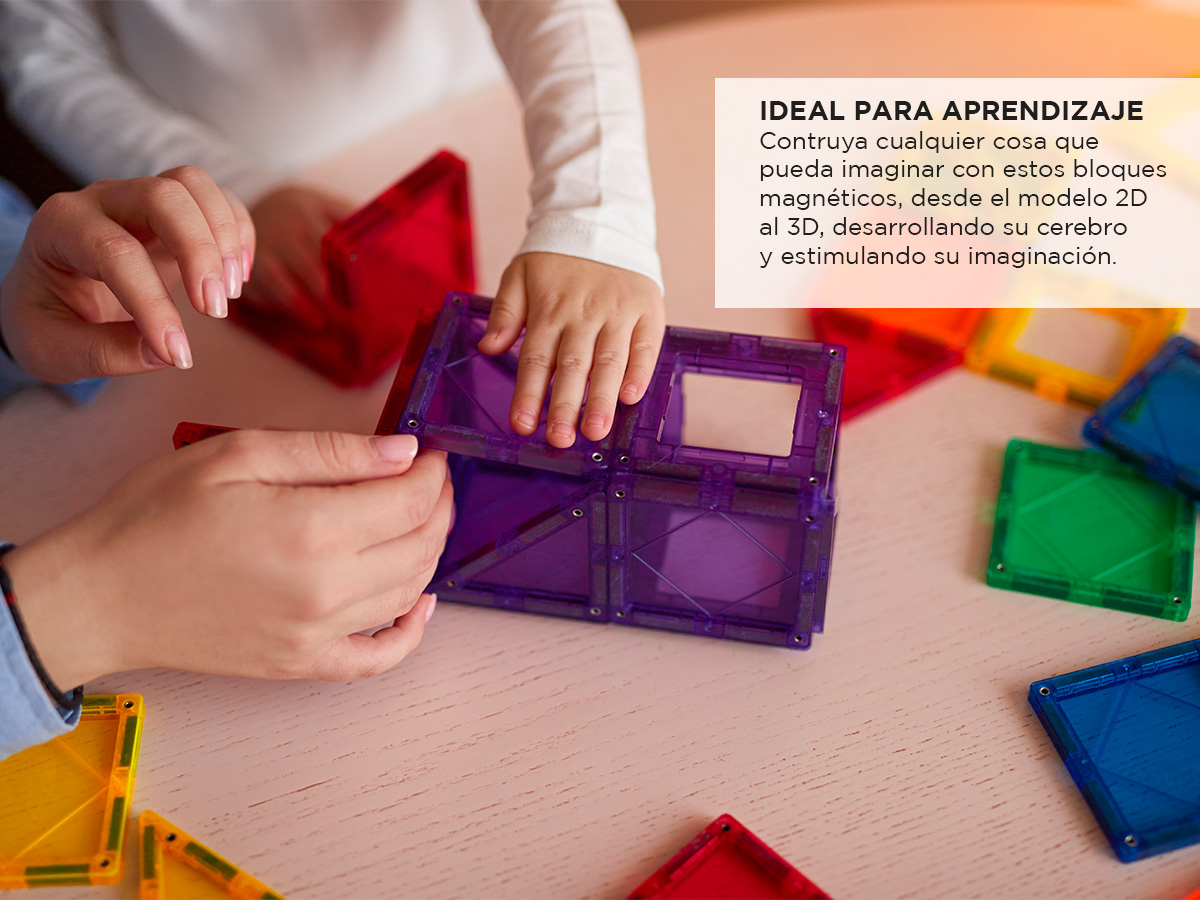 Bloques De Construccion Gadnic 100 Piezas Plastico Abs Multicolor Educativo Infantil - Imagen 5