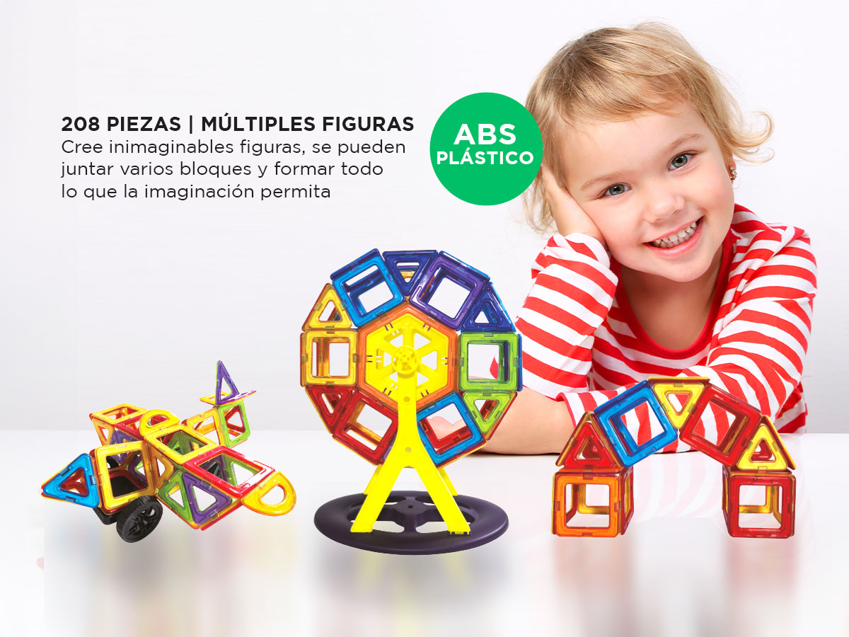 Bloques De Construcción Para Crear Gadnic Juguetes 208 Piezas - Imagen 4