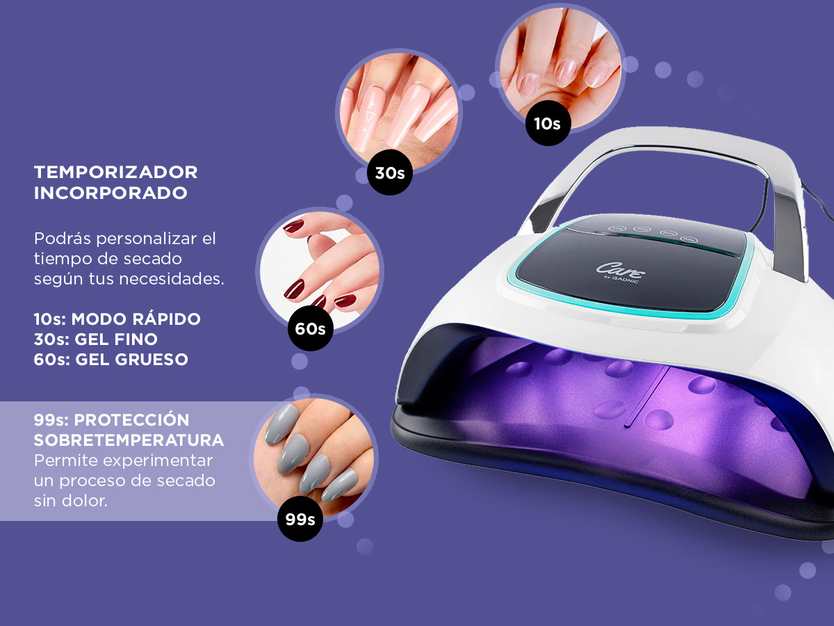 Kit Para Uñas Gadnic Torno T202 + Cabina UV Led BQ6 Pro Uso Profesional - Imagen 4