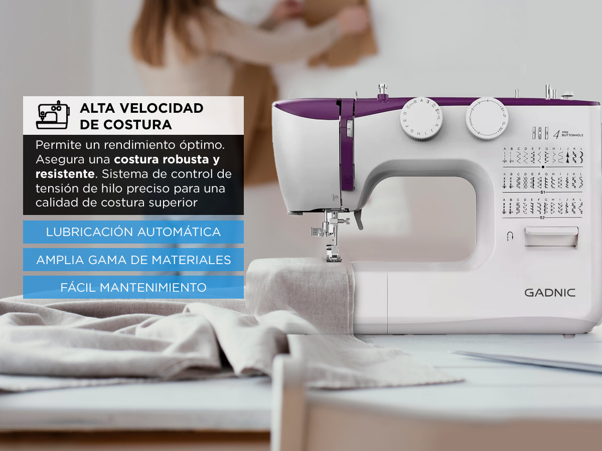 Máquina De Coser Portátil Gadnic 36 Puntadas Automática Pedal y Luz - Imagen 3