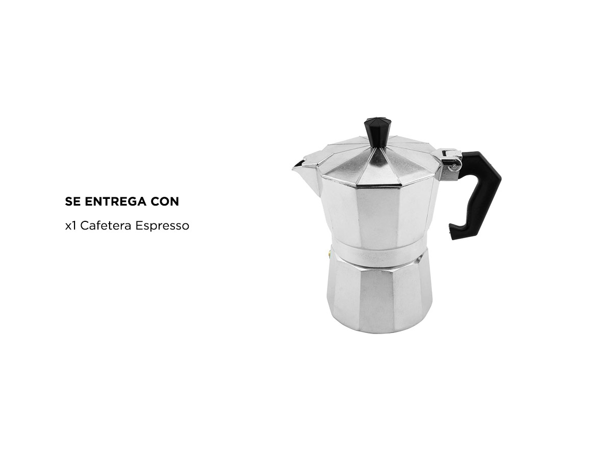 Cafetera De Aluminio Gadnic Moka Café Espresso 6 pocillos - Imagen 7