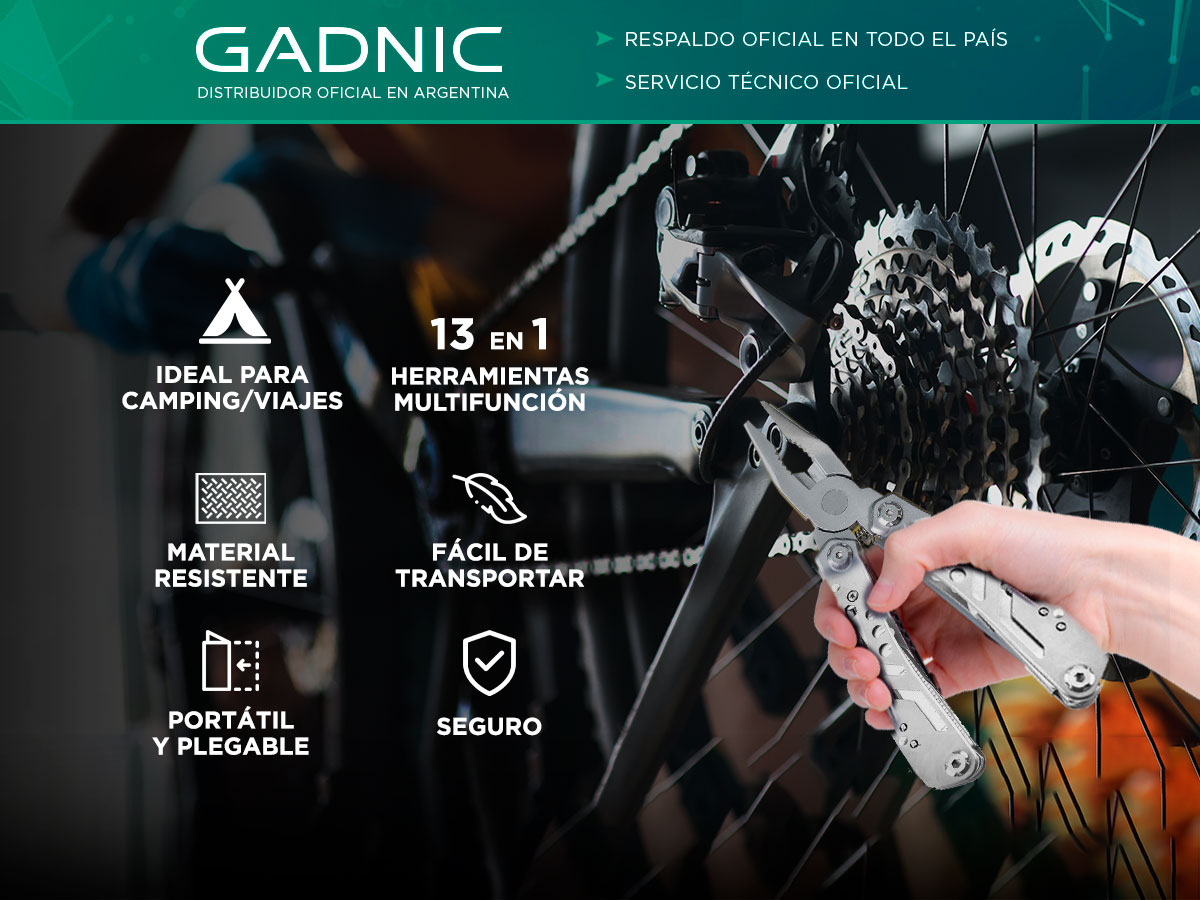 Cuchillo de Bolsillo Multifunción Gadnic 13 en 1 Acero Inoxidable - Imagen 2