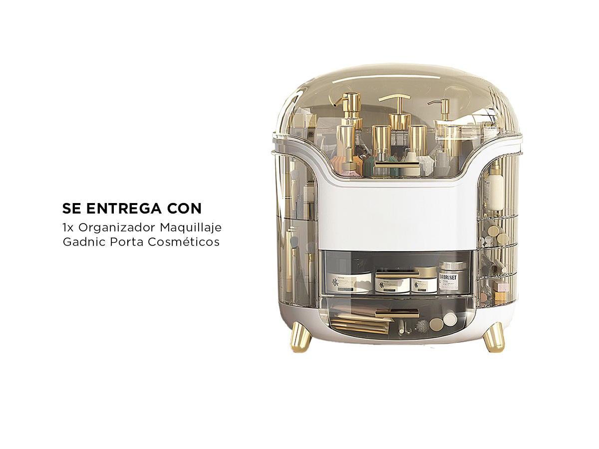 Organizador Maquillaje Gadnic Porta Cosmeticos Con Cajones Compartimentos Y Diseño Elegante - Imagen 5