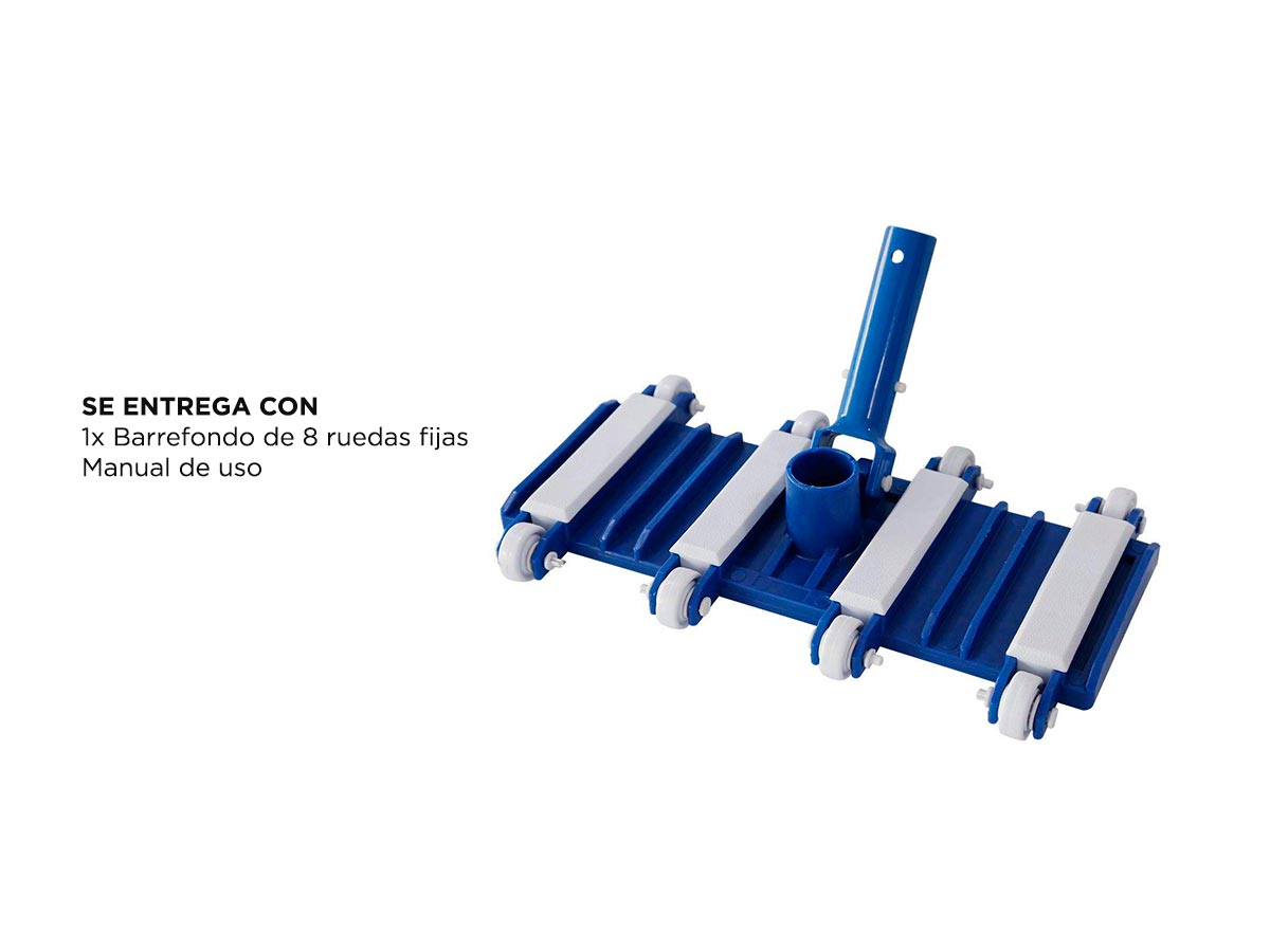 Limpiafondo Gadnic 8 Ruedas Flexible Barrefondo piletas - Imagen 6