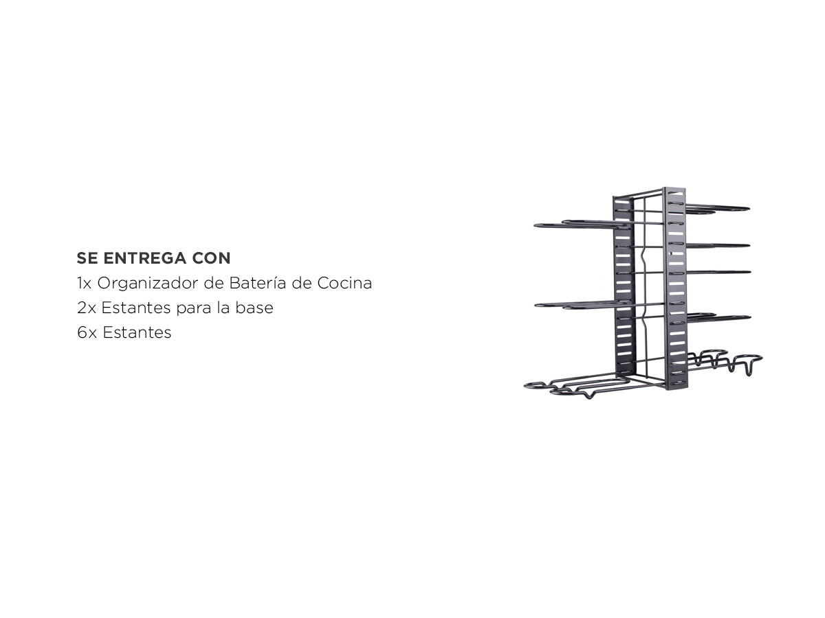 Organizador de Ollas Gadnic Acero Reforzado 3 Modos - Imagen 6