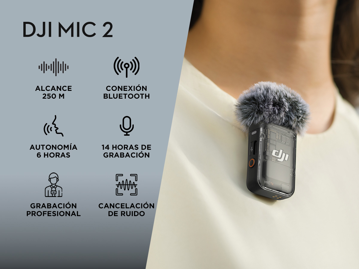 Micrófono DJI Mic 2 (TX RX) - Imagen 2