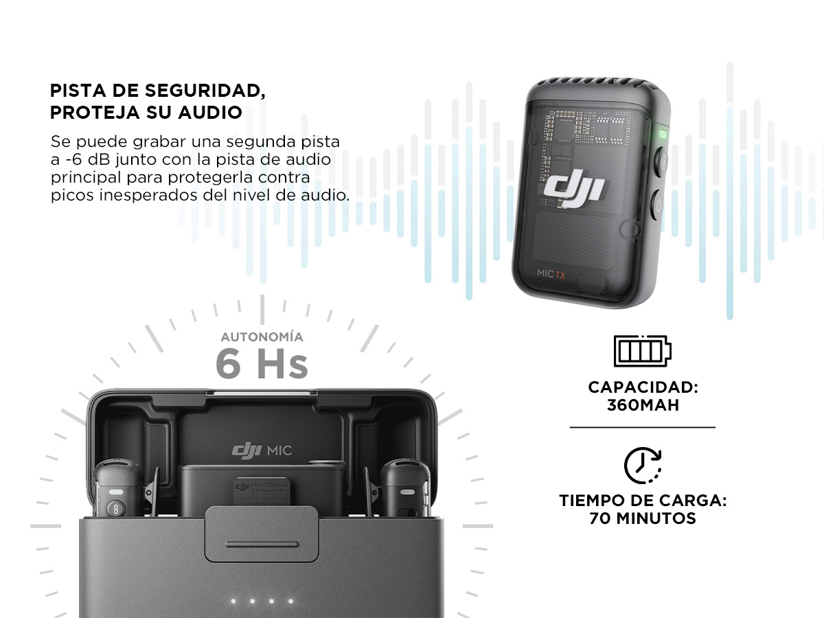 Micrófono DJI Mic 2 (TX RX) - Imagen 4