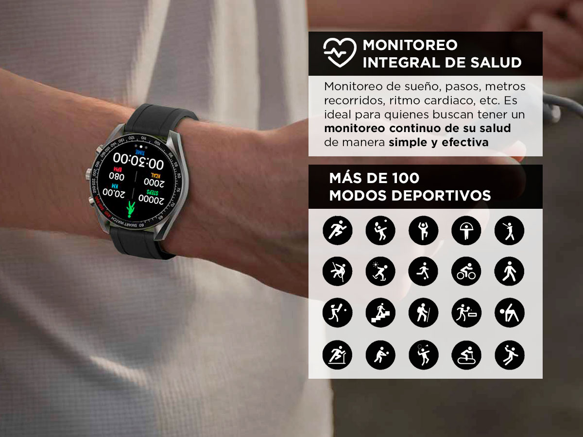 Reloj Smartwatch Gadnic Inteligente Función Llamada - Imagen 4