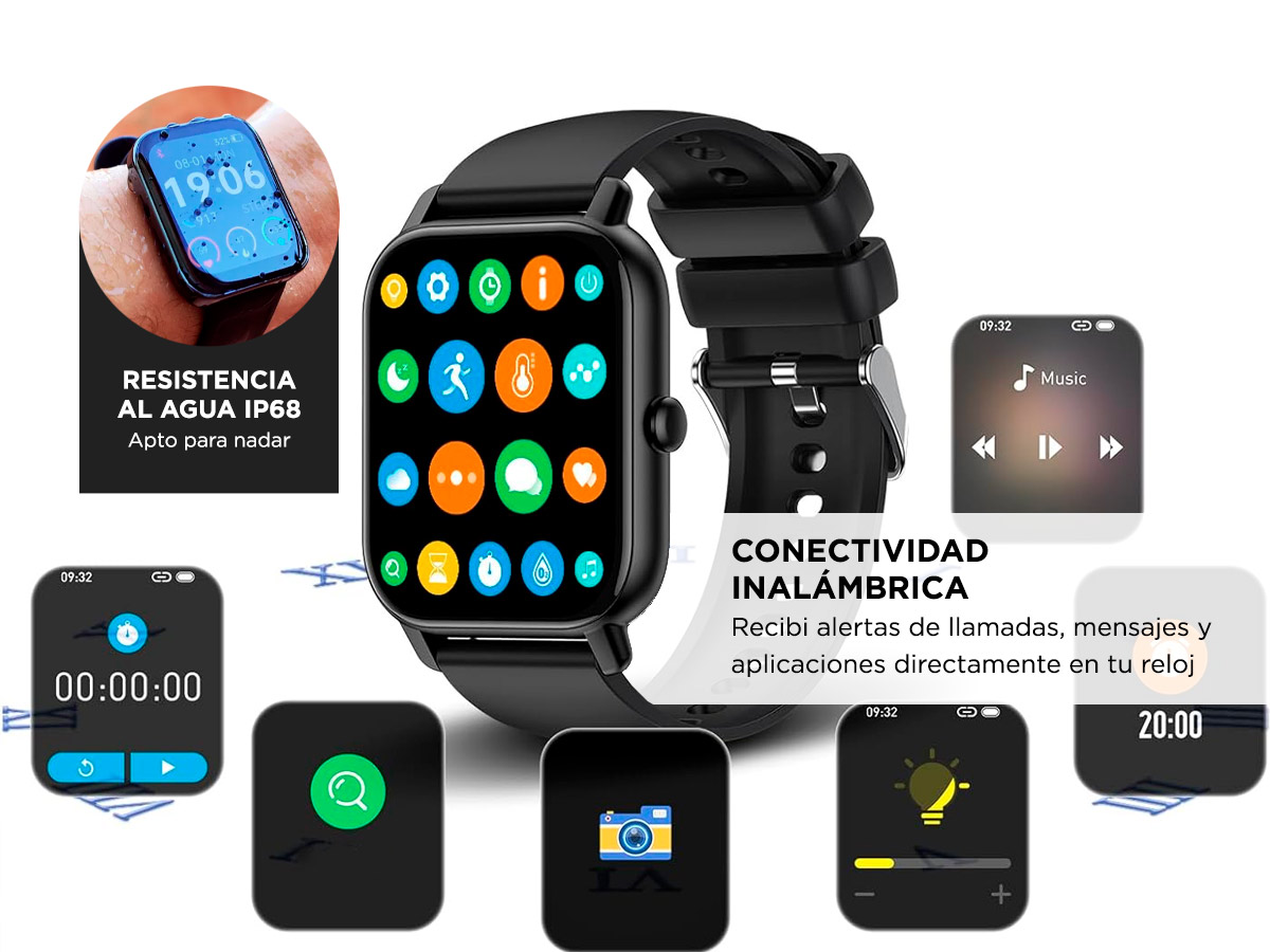 Reloj Smartwatch Gadnic Pantalla Táctil IP68 - Imagen 5