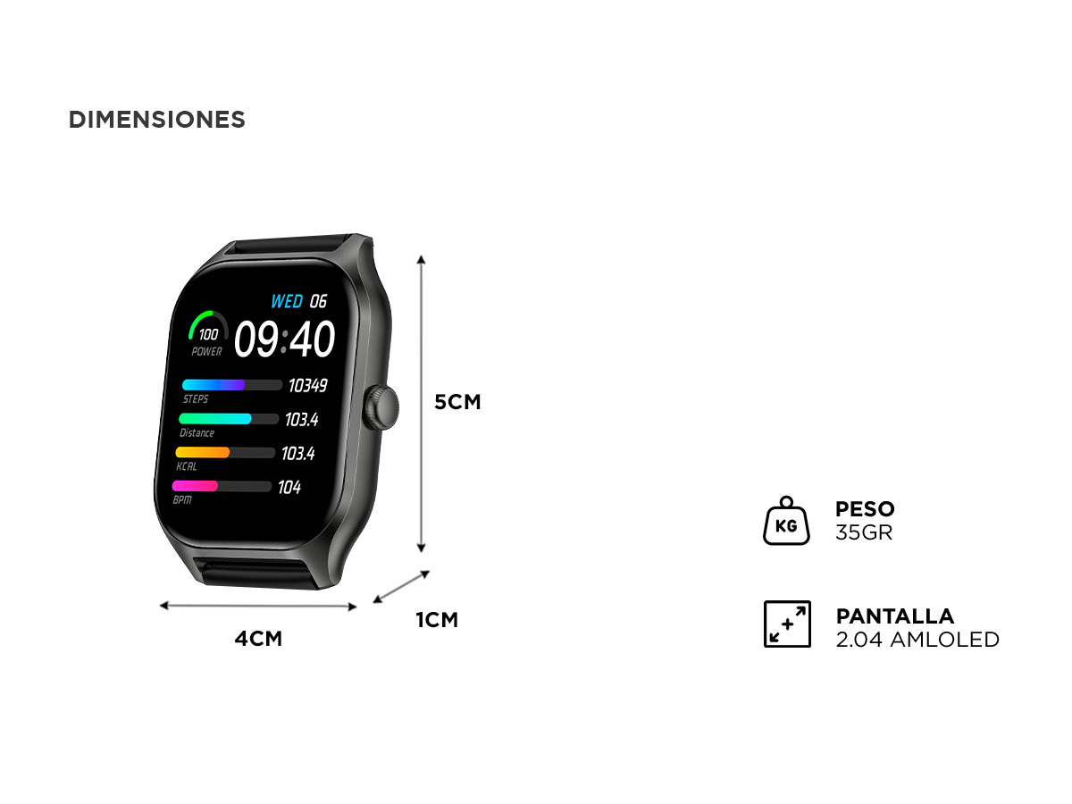 Reloj Smartwatch Gadnic Pantalla Táctil IP68 - Imagen 6