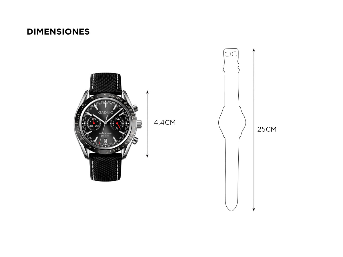 Reloj Para Hombre Gadnic EOLO Resistente al Agua con Cronógrafo - Imagen 5