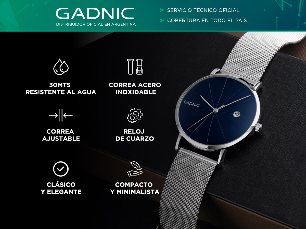 Reloj De Hombre Gadnic Cuarzo Analógico Impermeable - Imagen 2