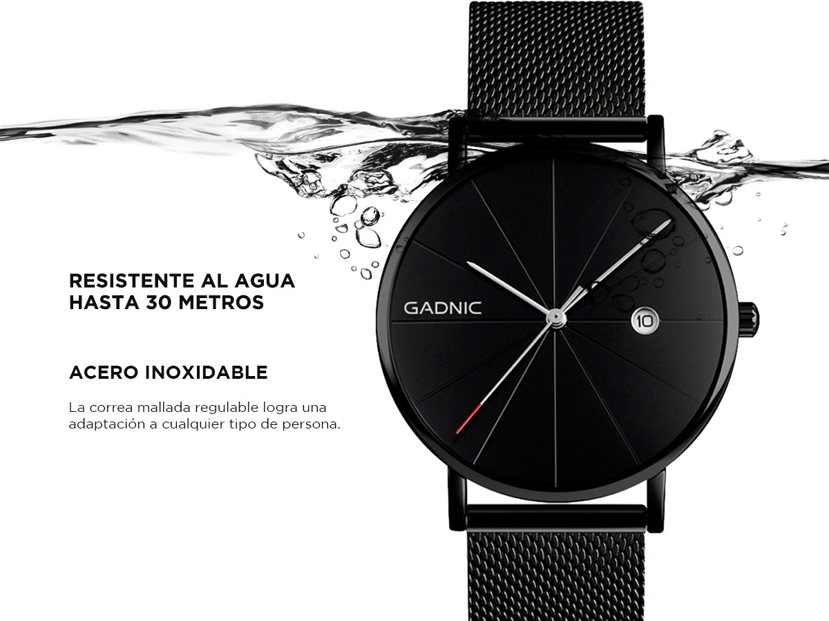 Reloj De Hombre Gadnic Cuarzo Analógico Impermeable - Imagen 4