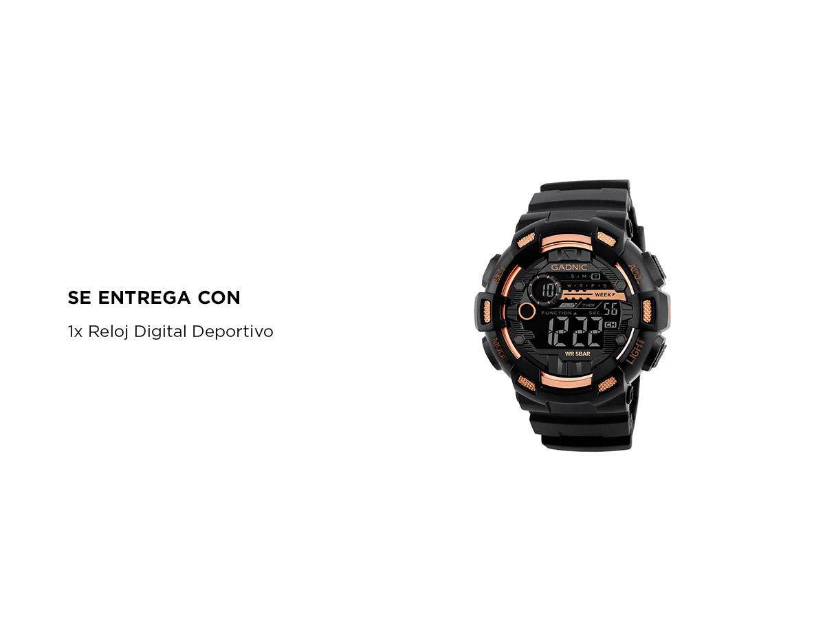 Reloj De Hombre Digital Gadnic Deportivo Sumergible - Imagen 5
