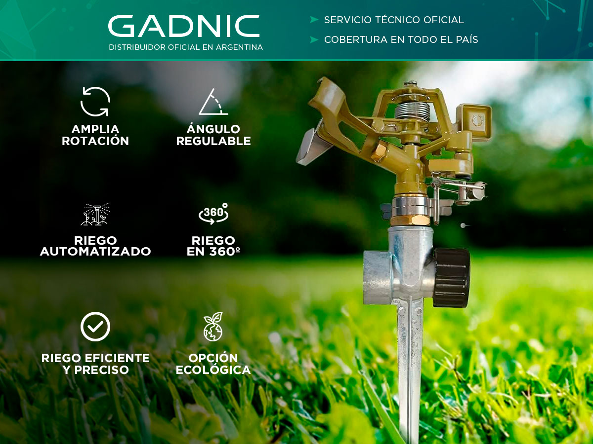 Regador Aspersor de Metalico Gadnic Con Estaca - Imagen 2