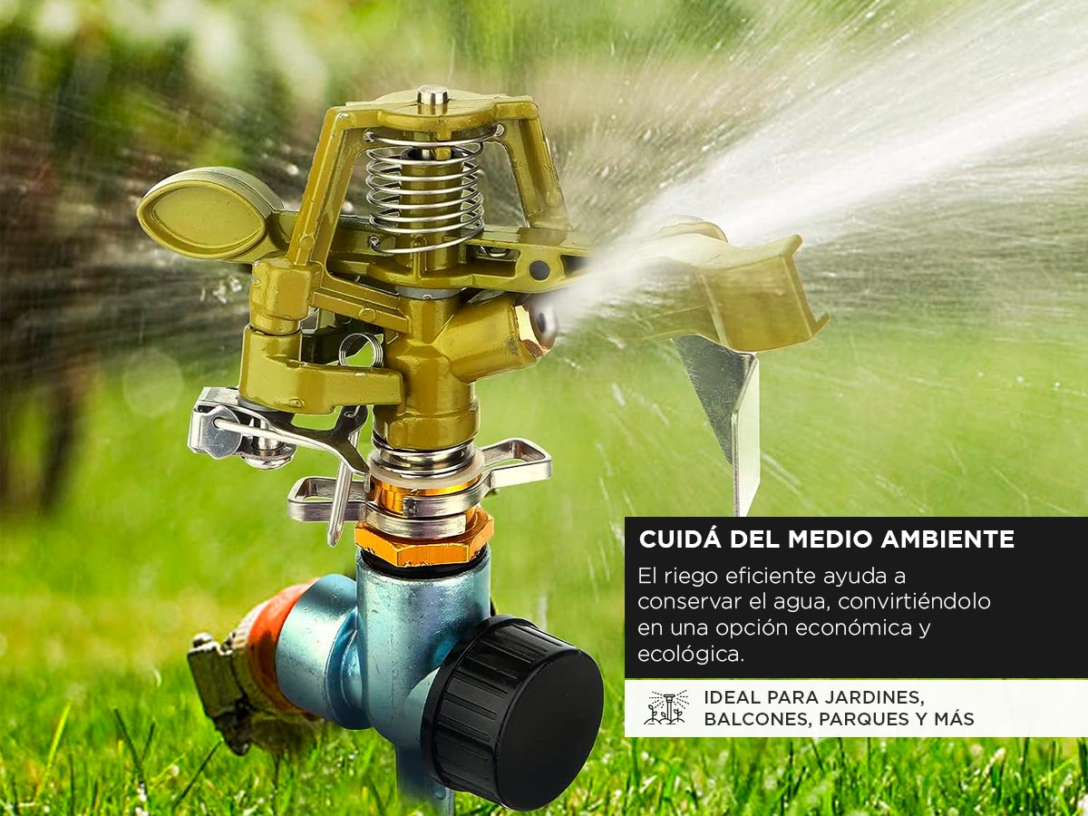 Regador Aspersor de Metalico Gadnic Con Estaca - Imagen 3